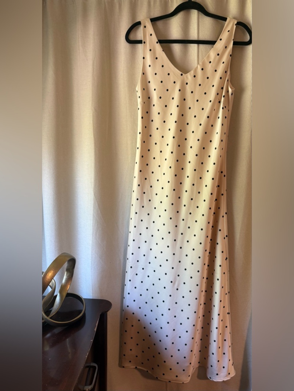 Joie Cream Maxi Dress with Black Polka Dots